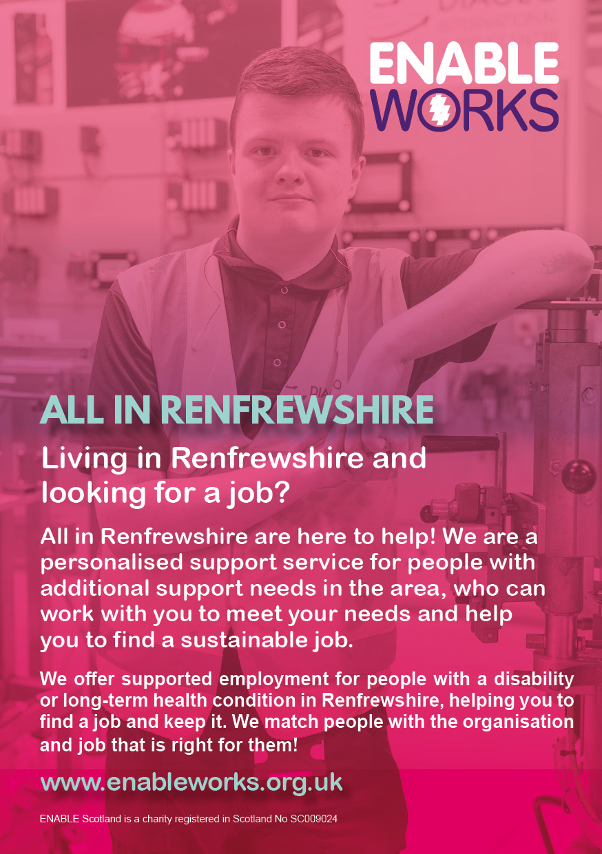 All In Renfrewshire - Supported Employment Programme Image